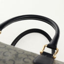 CELINE C Sulky Boston Bag Canvas Navy Gold Auth bs31830-8