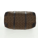 CELINE C Sulky Boston Bag Canvas Brown Gold Auth bs31834-5