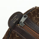 CELINE C Sulky Boston Bag Canvas Brown Gold Auth bs31834-11