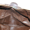 CELINE C Sulky Boston Bag Canvas Brown Gold Auth bs31834-19
