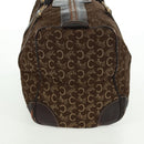 CELINE C Sulky Boston Bag Canvas Brown Gold Auth bs31834-4