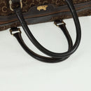 CELINE C Sulky Boston Bag Canvas Brown Gold Auth bs31834-7