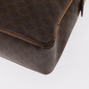 CELINE Macadam Canvas Business Bag PVC Brown Gold Auth bs31835-14