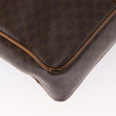 CELINE Macadam Canvas Business Bag PVC Brown Gold Auth bs31835-15
