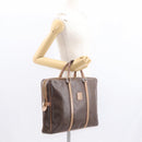 CELINE Macadam Canvas Business Bag PVC Brown Gold Auth bs31835-21