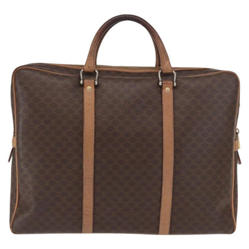 CELINE Macadam Canvas Business Bag PVC Brown Gold Auth bs31835 - 0