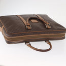 CELINE Macadam Canvas Business Bag PVC Brown Gold Auth bs31835-6