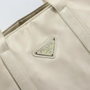 PRADA Hand Bag Satin White Auth bs31836-17