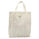 PRADA Hand Bag Satin White Auth bs31836-13
