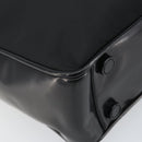 PRADA Tote Bag Nylon Enamel Black Silver Auth bs31837-14