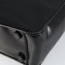 PRADA Tote Bag Nylon Enamel Black Silver Auth bs31837-15