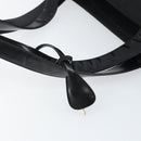 PRADA Tote Bag Nylon Enamel Black Silver Auth bs31837-17