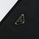 PRADA Tote Bag Nylon Enamel Black Silver Auth bs31837-18