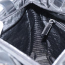 PRADA Tote Bag Nylon Enamel Black Silver Auth bs31837-22