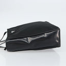 PRADA Tote Bag Nylon Enamel Black Silver Auth bs31837-4