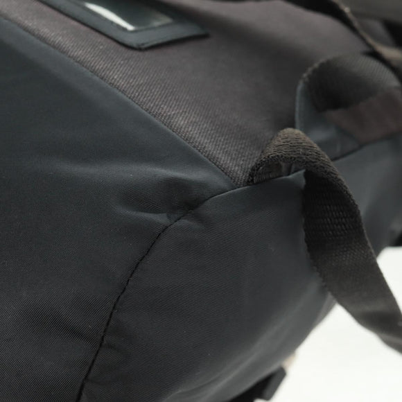 PRADA Backpack Nylon Black Silver Auth bs31838