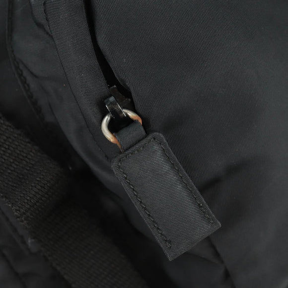PRADA Backpack Nylon Black Silver Auth bs31838