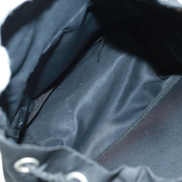 PRADA Backpack Nylon Black Silver Auth bs31838
