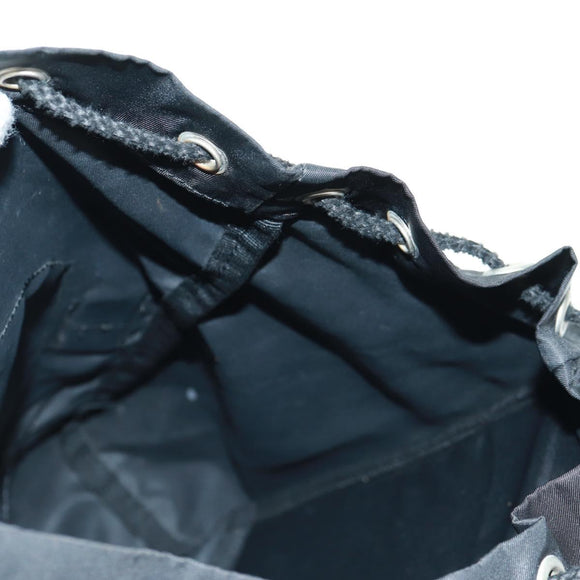 PRADA Backpack Nylon Black Silver Auth bs31838