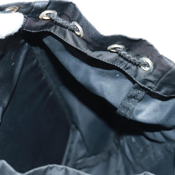PRADA Backpack Nylon Black Silver Auth bs31838
