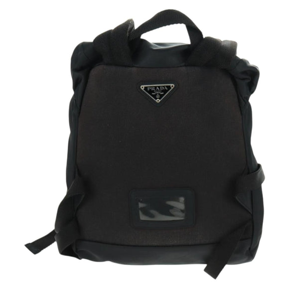 PRADA Rucksack Nylon Schwarz Silber Auth bs31838