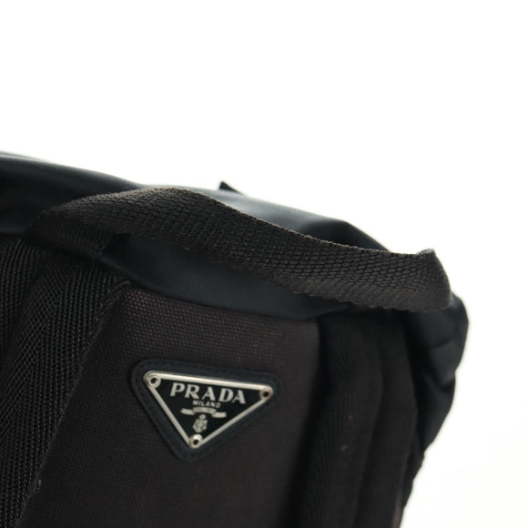 PRADA Rucksack Nylon Schwarz Silber Auth bs31838