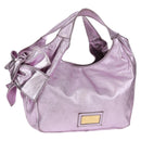 VALENTINO Hand Bag Leather Pink Gold Auth bs31839-1