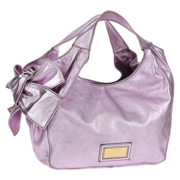 VALENTINO Hand Bag Leather Pink Gold Auth bs31839