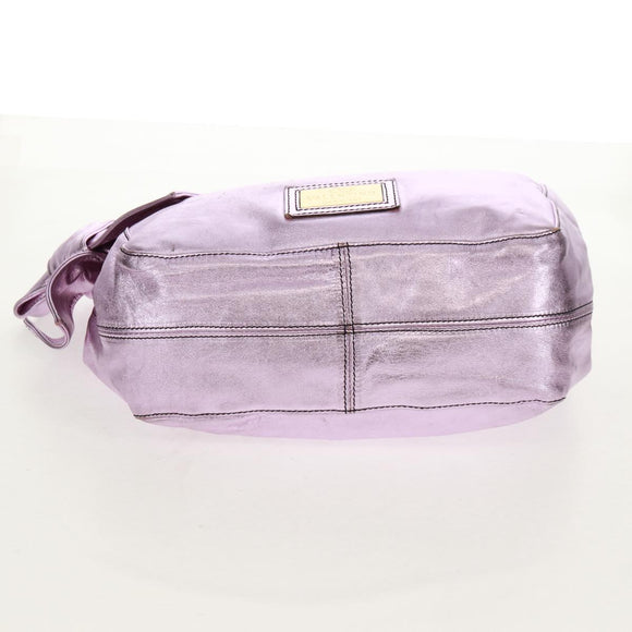 VALENTINO Hand Bag Leather Pink Gold Auth bs31839