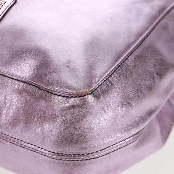 VALENTINO Hand Bag Leather Pink Gold Auth bs31839