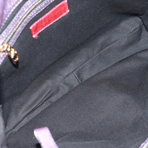 VALENTINO Hand Bag Leather Pink Gold Auth bs31839