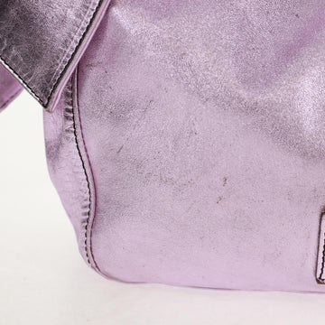 VALENTINO Hand Bag Leather Pink Gold Auth bs31839 - 0