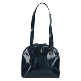 GUCCI Shoulder Bag Patent leather Navy Gold 001 090 1649 Auth bs31841 - 0