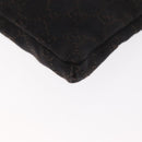 GUCCI GG Canvas Waist Bag Black Silver 28566 Auth bs31844-13