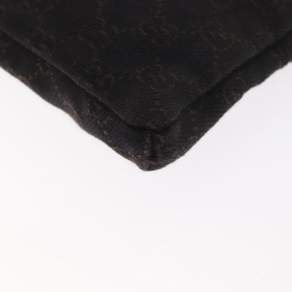 GUCCI GG Canvas Waist Bag Black Silver 28566 Auth bs31844