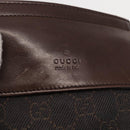 GUCCI GG Canvas Waist Bag Black Silver 28566 Auth bs31844-16