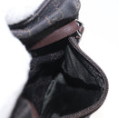 GUCCI GG Canvas Waist Bag Black Silver 28566 Auth bs31844-19