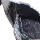 GUCCI GG Canvas Waist Bag Black Silver 28566 Auth bs31844-20