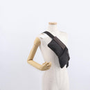 GUCCI GG Canvas Waist Bag Black Silver 28566 Auth bs31844-23