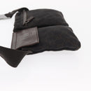 GUCCI GG Canvas Waist Bag Black Silver 28566 Auth bs31844-5