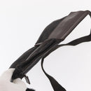 GUCCI GG Canvas Waist Bag Black Silver 28566 Auth bs31844-6