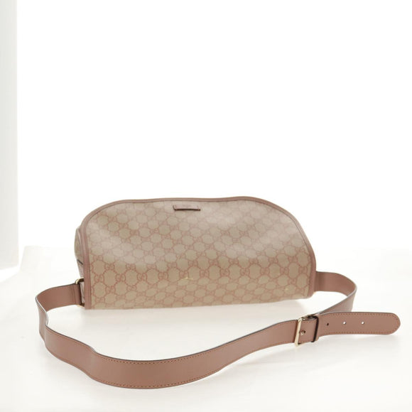 GUCCI GG Supreme Shoulder Bag PVC Pink Gold 201732 Auth bs31845