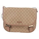 GUCCI GG Supreme Shoulder Bag PVC Pink Gold 201732 Auth bs31845-2