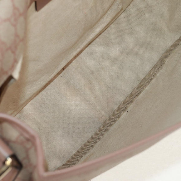 GUCCI GG Supreme Shoulder Bag PVC Pink Gold 201732 Auth bs31845