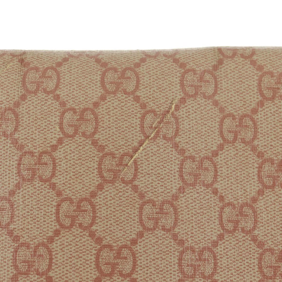 GUCCI GG Supreme Shoulder Bag PVC Pink Gold 201732 Auth bs31845