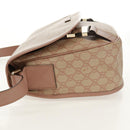 GUCCI GG Supreme Shoulder Bag PVC Pink Gold 201732 Auth bs31845-6