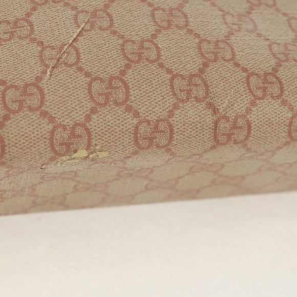 GUCCI GG Supreme Shoulder Bag PVC Pink Gold 201732 Auth bs31845