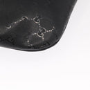 GUCCI GG Canvas GG Implementation Body Bag PVC Black Silver 211110 Auth bs31846-8