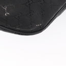 GUCCI GG Canvas GG Implementation Body Bag PVC Black Silver 211110 Auth bs31846-16