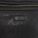GUCCI GG Canvas GG Implementation Body Bag PVC Black Silver 211110 Auth bs31846-18